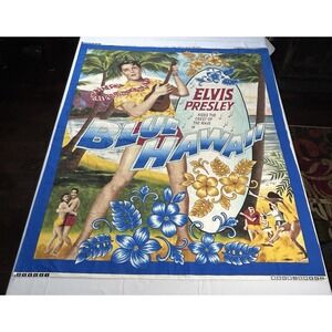 Elvis Presley Blue Hawaii Fabric Panel Cranston VIP Tropical Retro Cotton